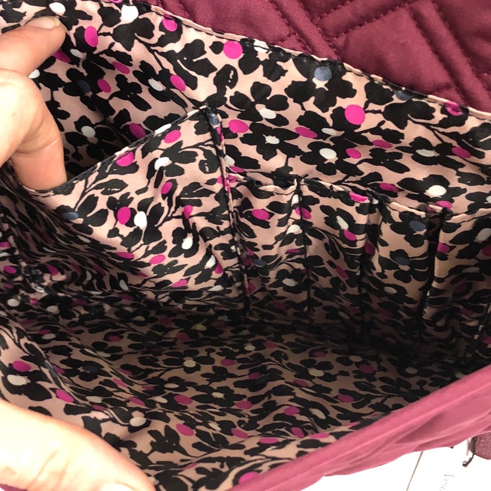 NWT Vera Bradley Maroon Quilted Laptop Organizer - Picture 6 of 6